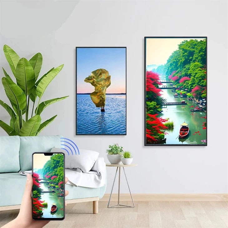 21.5 32 43 55 65 75 86 Inch 1080p Modern Intelligent Wall-mounted Art Lcd Wifi Digital Smart Picture Photo Frame